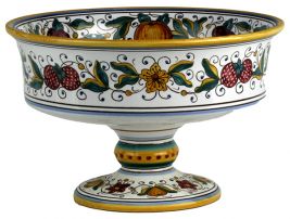 Foglie e Frutta Fruit Bowl with Pedestal