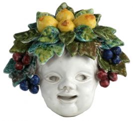Child Mask with Lemons & Grapes